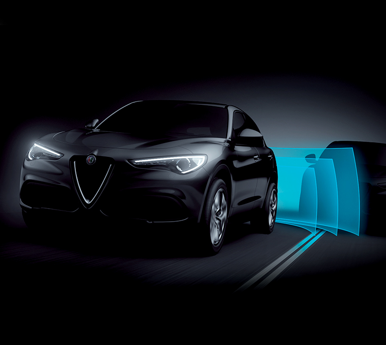 Alfa Romeo Stelvio - Sigurnost - Pomoć za mrtvi kut